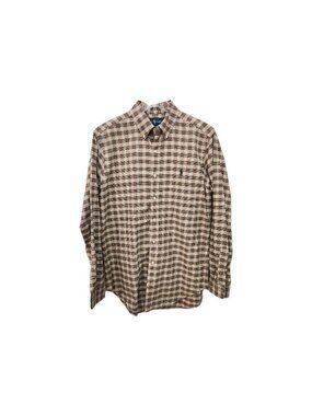 Vintage Ralph Lauren Classic Fit Plaid Button Down Shirt Red Preppy Mens M
